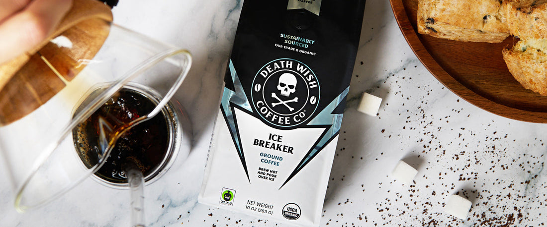 Making Death Wish Coffee Ice Breaker using a Chemex.