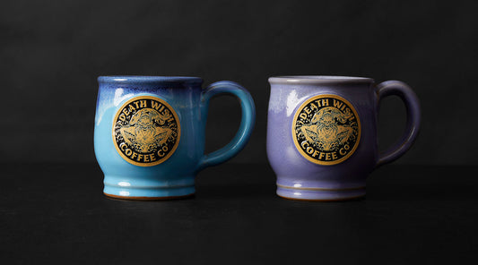 Both variations of the Death Wish Coffee Make Waves Mug.