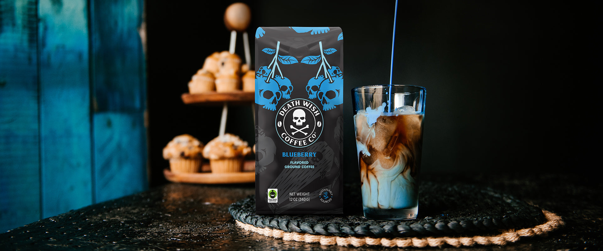 Shop Fair Trade Certified Blueberry Flavored Death Wish Coffee.