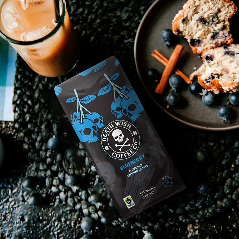 Shop Fair Trade Certified Blueberry Flavored Death Wish Coffee.