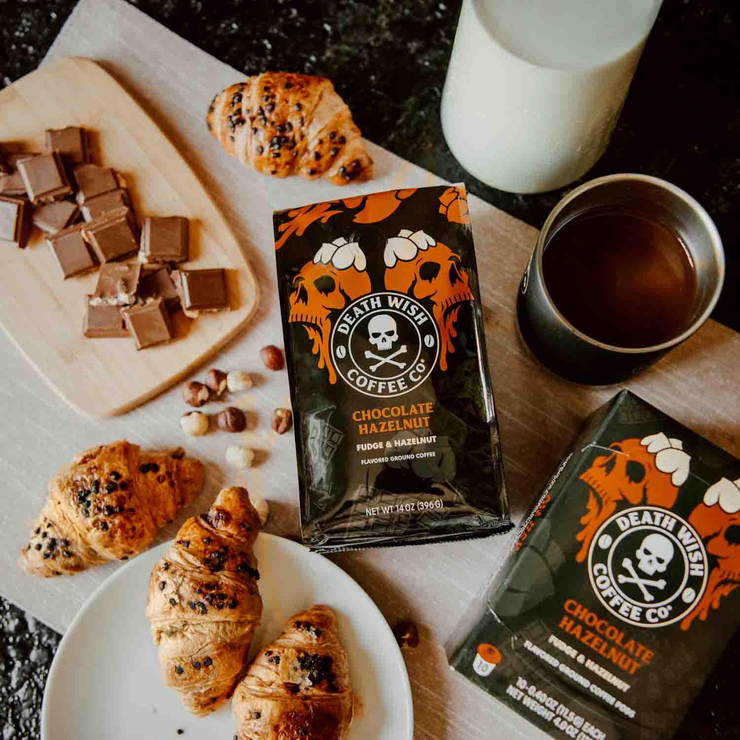 Chocolate Hazelnut Flavored Death Wish Coffee