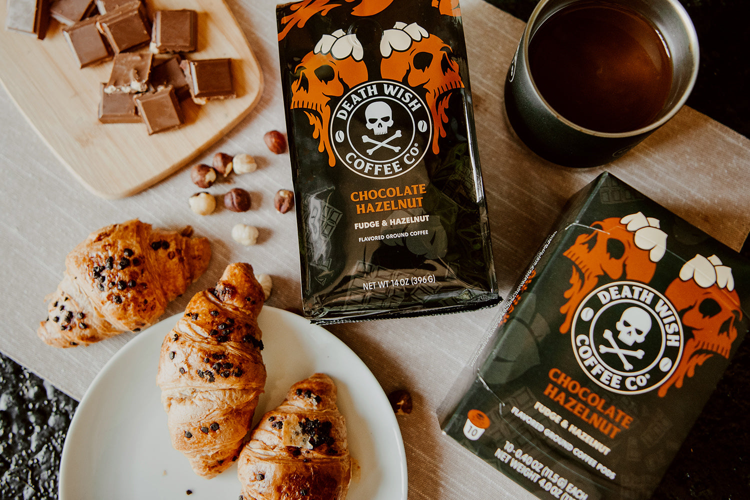 Death Wish Coffee Chocolate Hazelnut Flavored Coffee