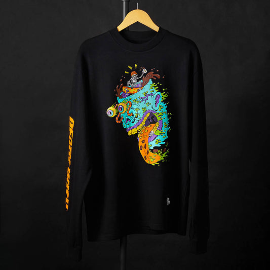 Death Wish Coffee x Cat Dirty Artist Series Long Sleeve - Front