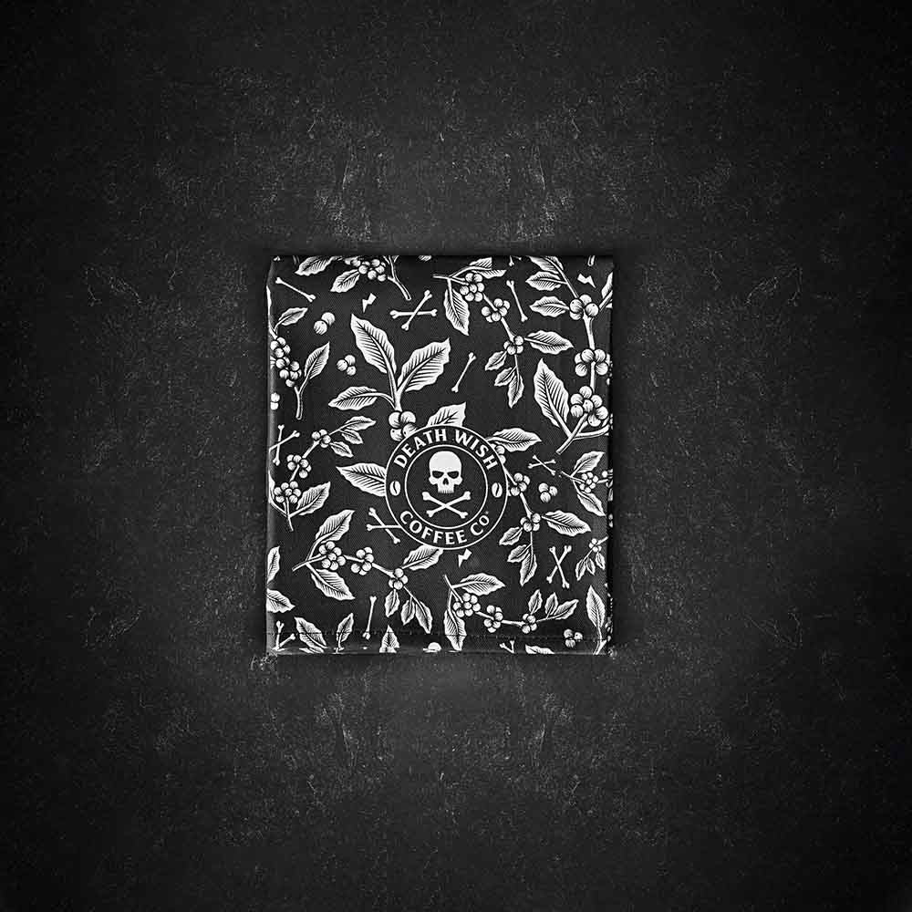 Death Wish Coffee Sacred Bloom Dish Towel Folded