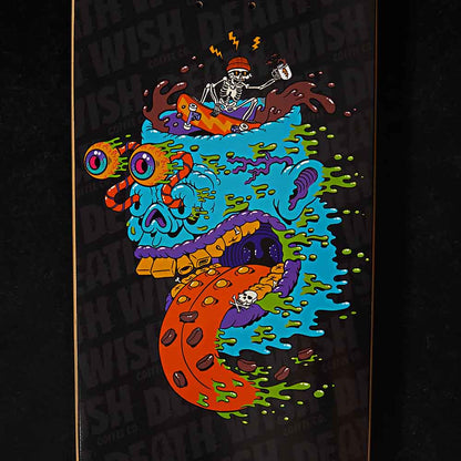 Death Wish Coffee x Cat Dirty Artist Series Skate Deck - Illustration Detail 2
