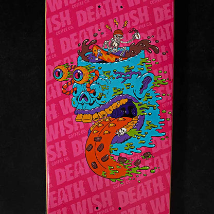 Death Wish Coffee x Cat Dirty - Pink Skateboard - Graphic Detail