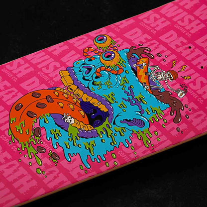 Death Wish Coffee x Cat Dirty - Pink Skateboard - Graphic Detail 2