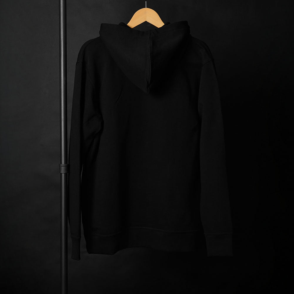 The back of the Death Wish Coffee Varsity Brews Hoodie.