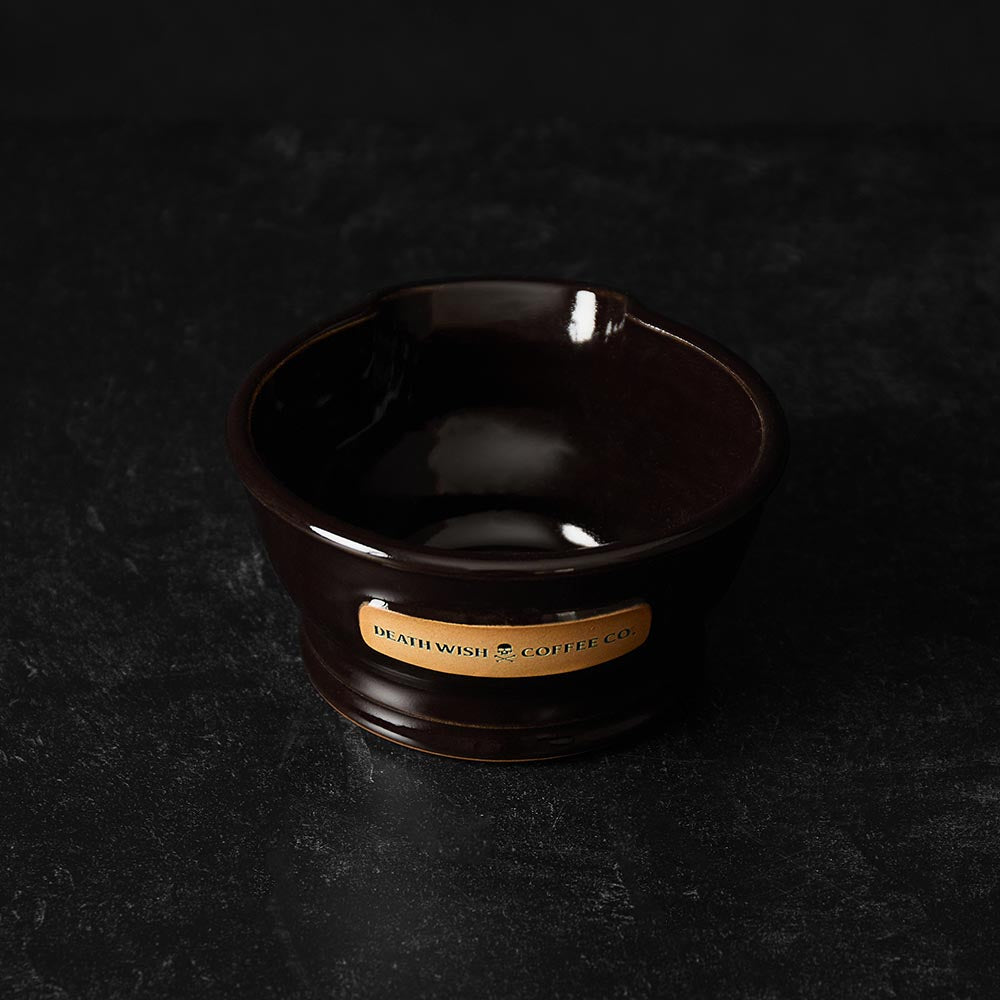 A top down view of the Death Wish Coffee Spoon Rest For The Wicked.