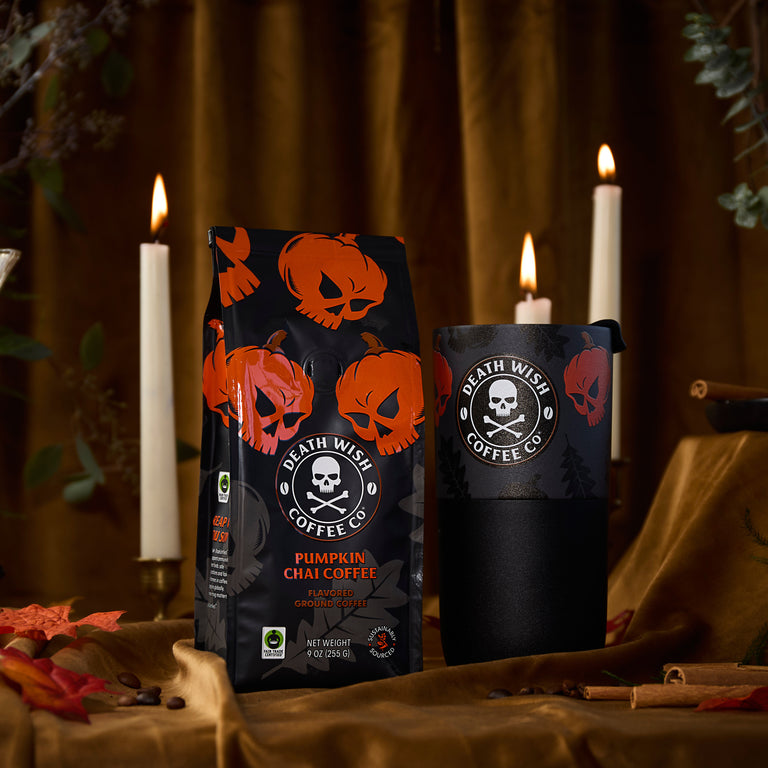 Celebrate the return of Fall with Death Wish Coffee Pumpkin Chai Coffee and the matching Klean Kanteen.