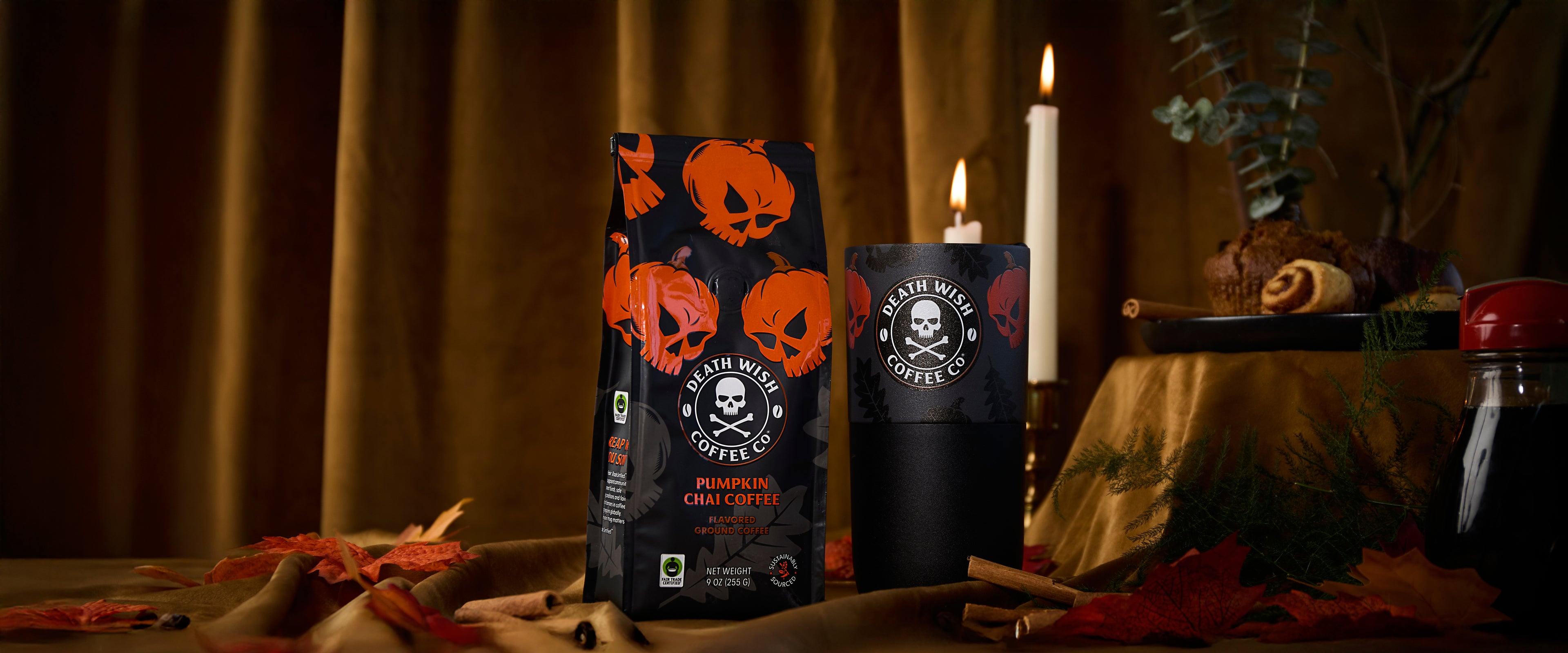 Celebrate the return of Fall with Death Wish Coffee Pumpkin Chai Coffee and the matching Klean Kanteen.