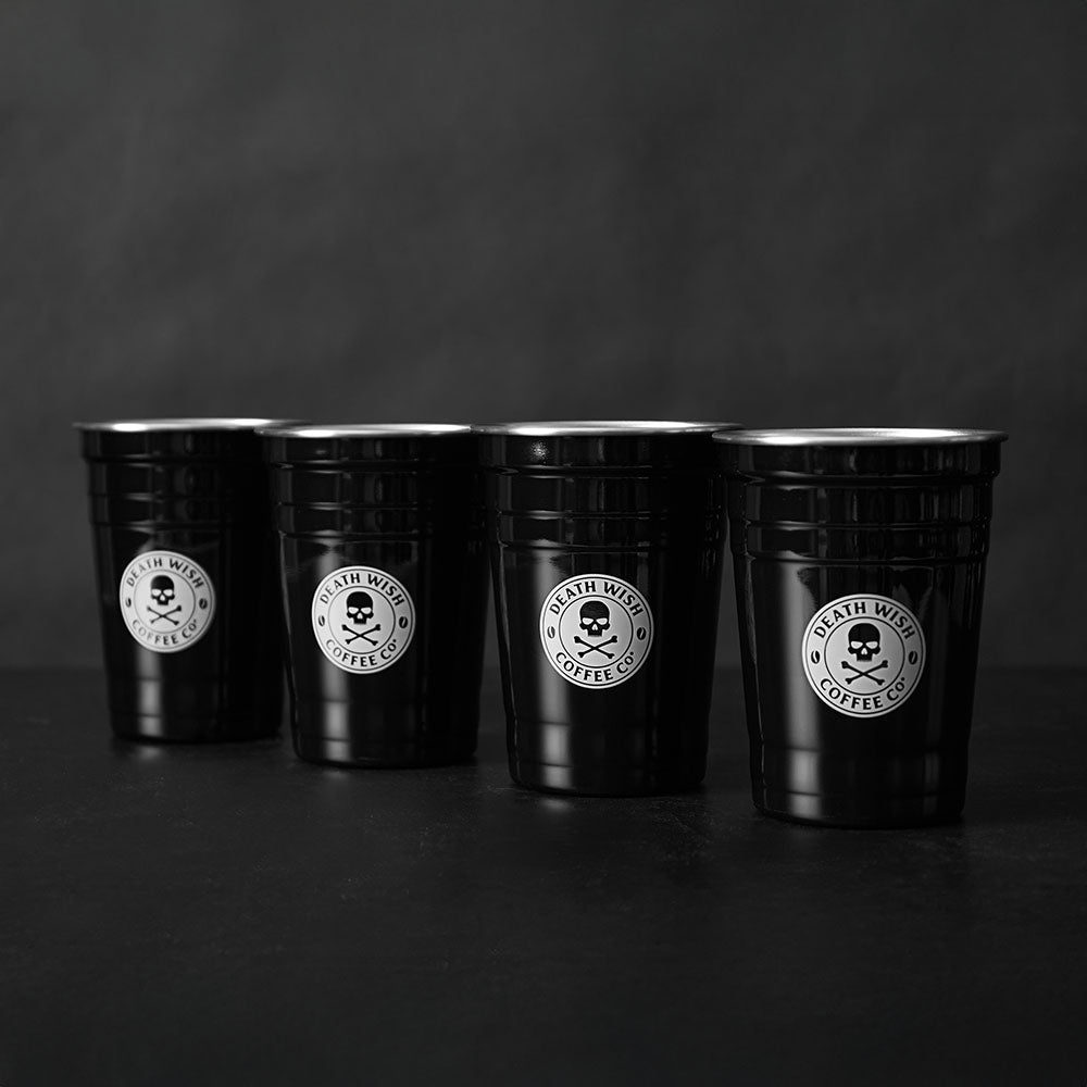 Shop the Death Wish Coffee Heavy Metal Stainless Cup Set.