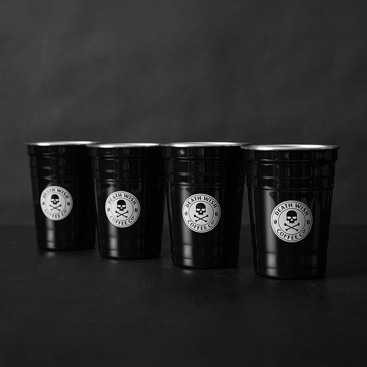 Shop the Death Wish Coffee Heavy Metal Stainless Cup Set.