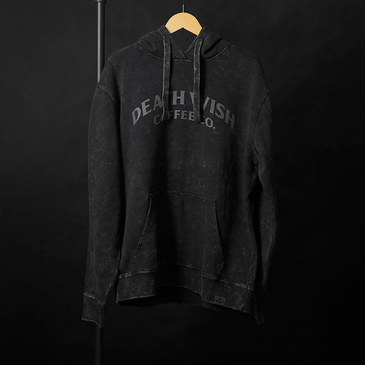 The front of the Death Wish Coffee Coffee & Chill Hoodie.