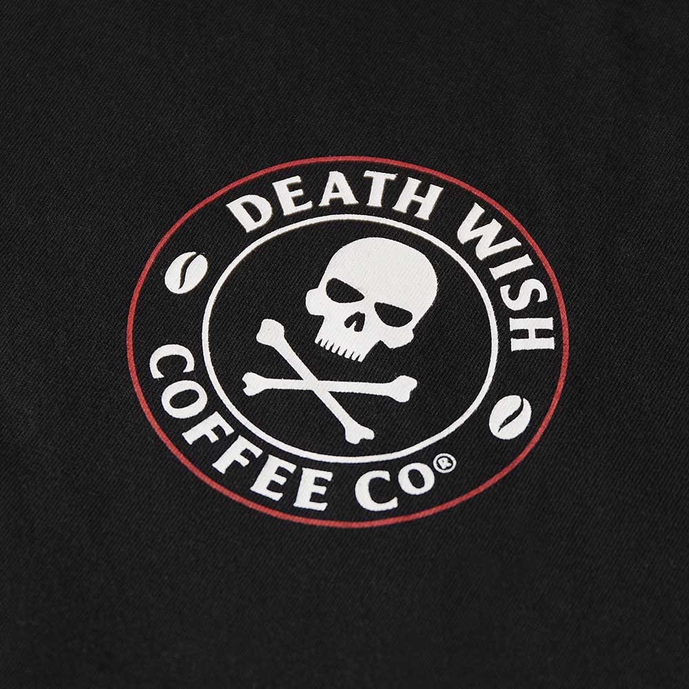 A close up of the front of the Death Wish Coffee Signature Standard Tee.