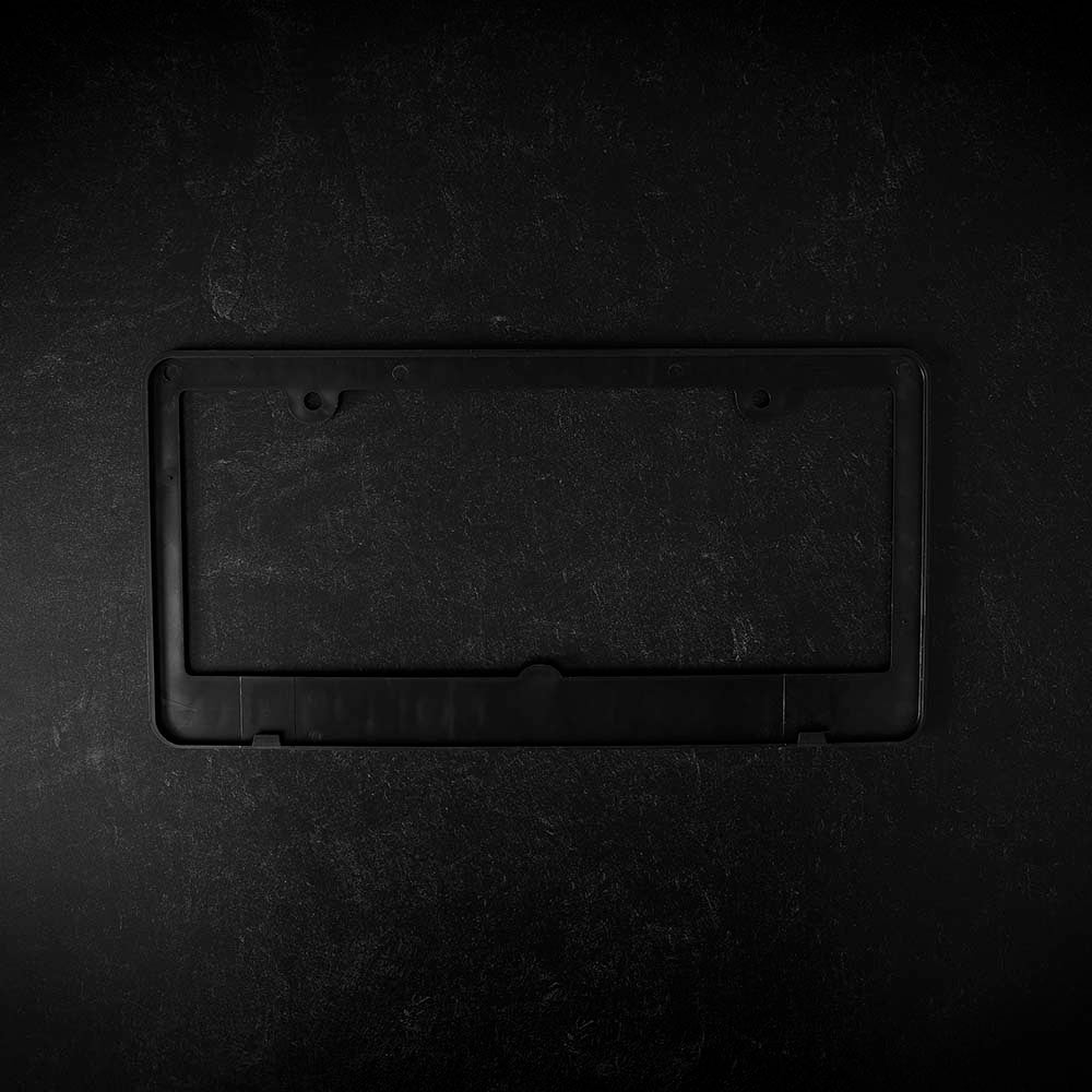 The back of the Death Wish Coffee Fast Lane License Plate Frame.