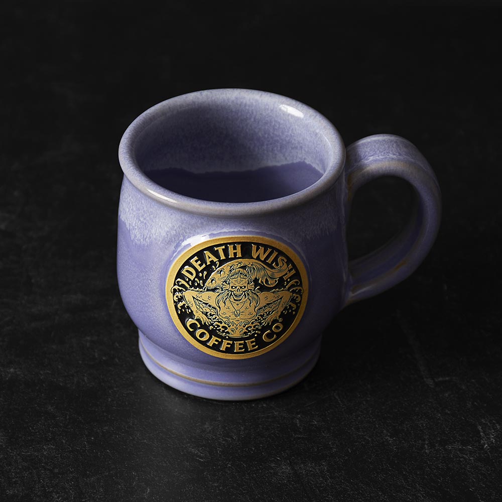 A top down view of the Death Wish Coffee Make Waves Mug.