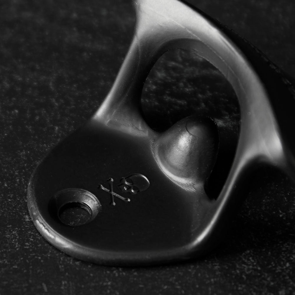 The bottom of the Death Wish Coffee Death Grip Bottle Opener.