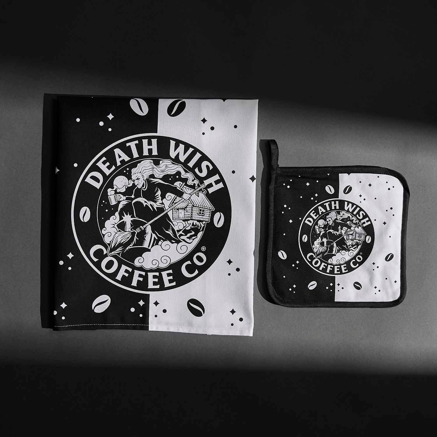 Witch's Kitchen Towel and Potholder Set – Death Wish Coffee