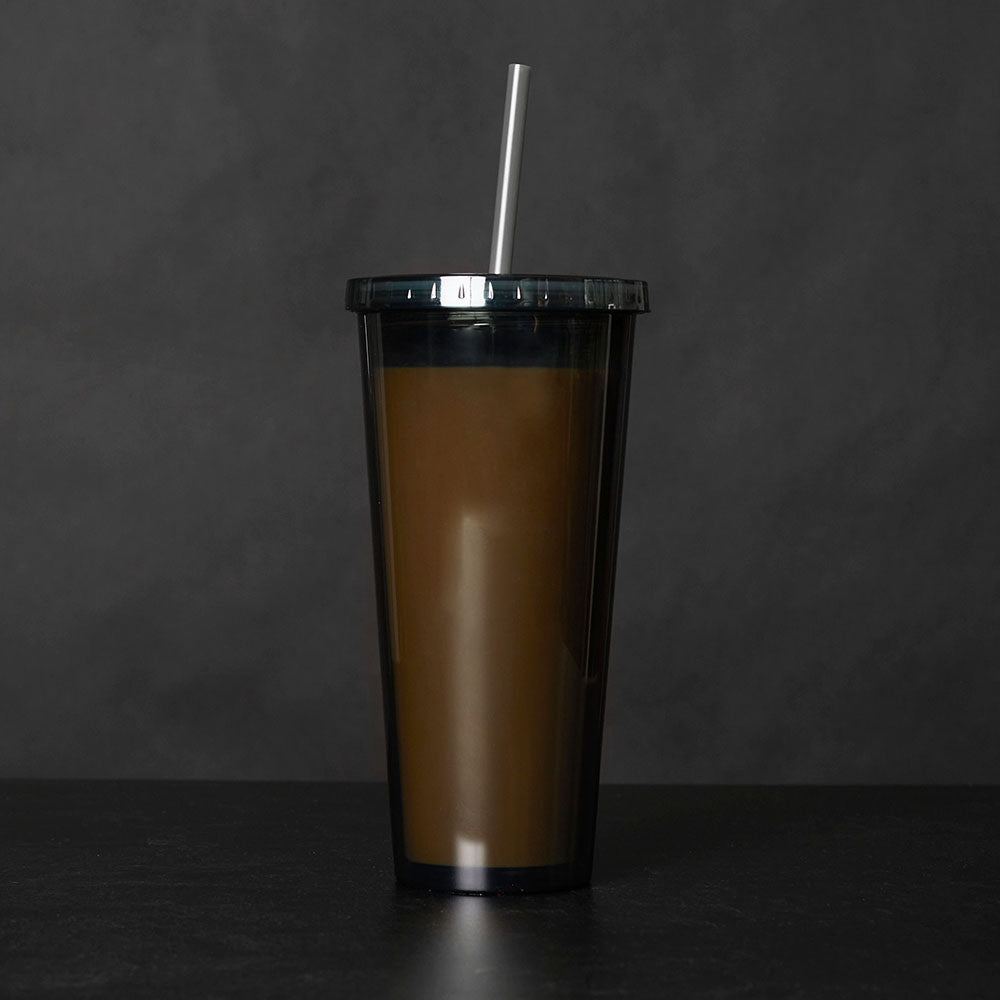 The back of the Death Wish Coffee Classic Tumbler.