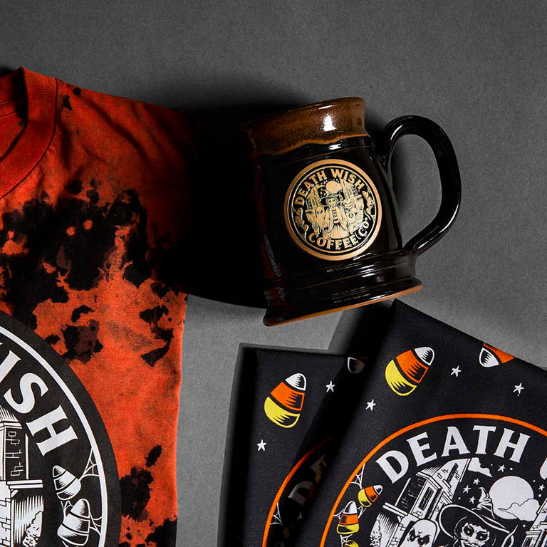 Shop the Death Wish Coffee Trick or Treat Collection.