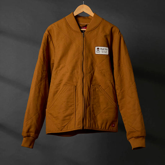 The front of the Death Wish Coffee Rough Cut Canvas Jacket.