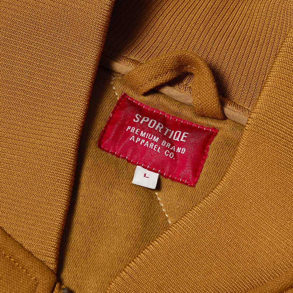 A detail shot of the Death Wish Coffee Rough Cut Canvas Jacket.