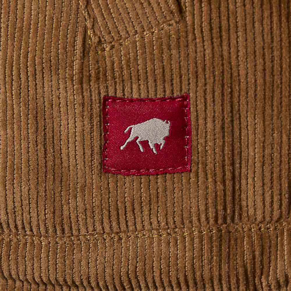 A detail shot of the Death Wish Coffee Daily Grind Women's Corduroy Workwear Jacket.