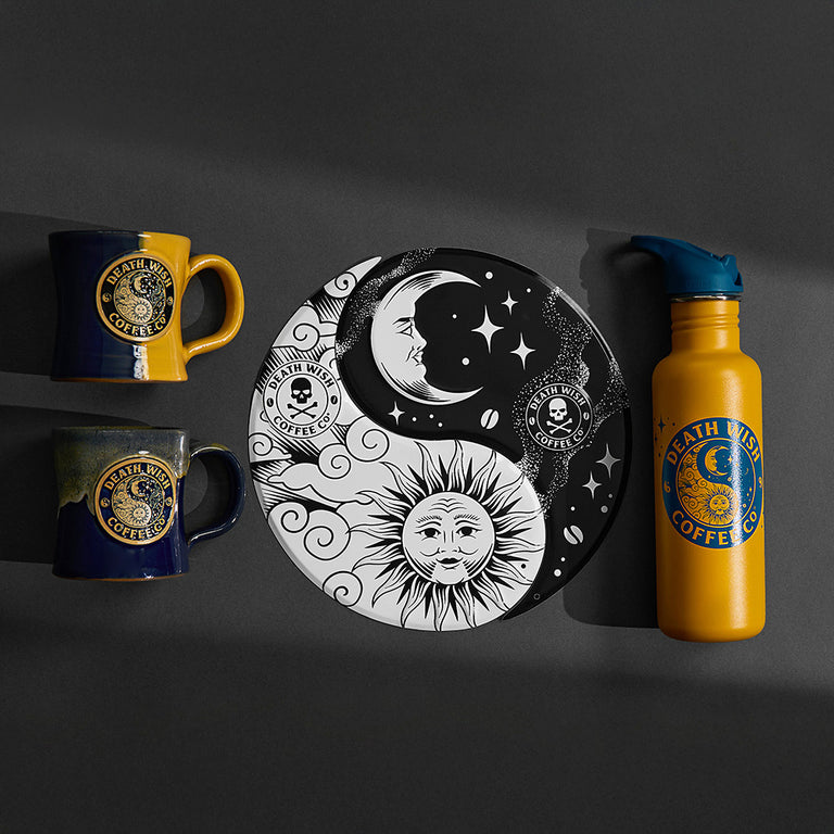 The full Death Wish Coffee Divine Balance Collection.