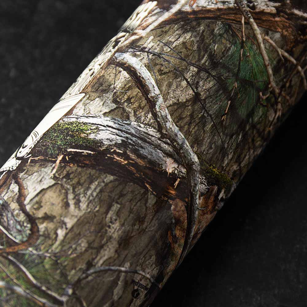 Camo pattern detail of the Death Wish Coffee Chemex Cowboy Klean Kanteen.