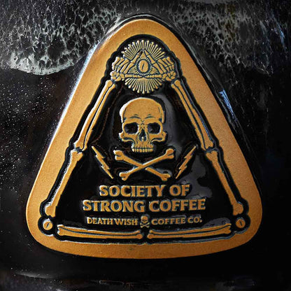 Death Wish Coffee Society of Strong Coffee Mug - Medallion Detail