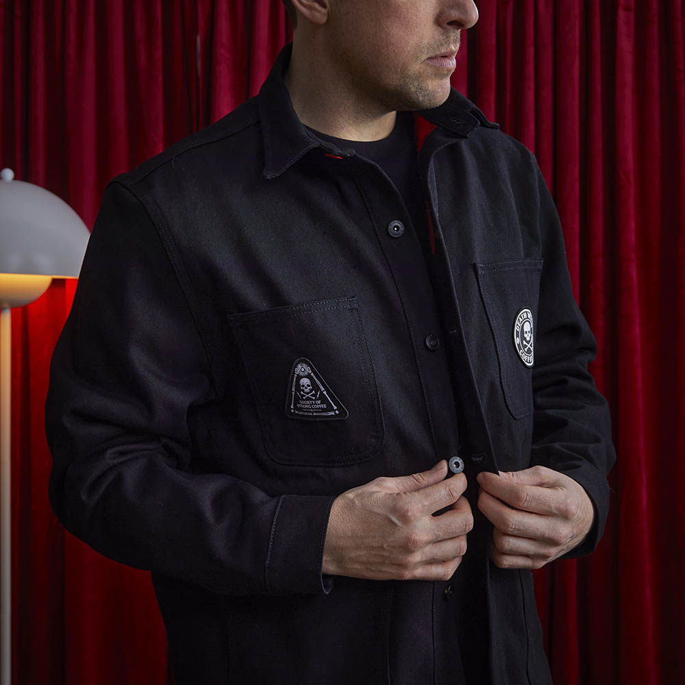 Death Wish Coffee Sacred Truth Work Jacket - On Model Detail