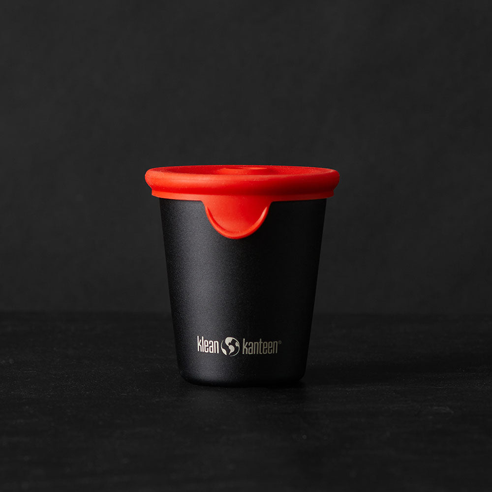 Black Death Wish Coffee Level Up Iced Coffee Cup - back with lid.
