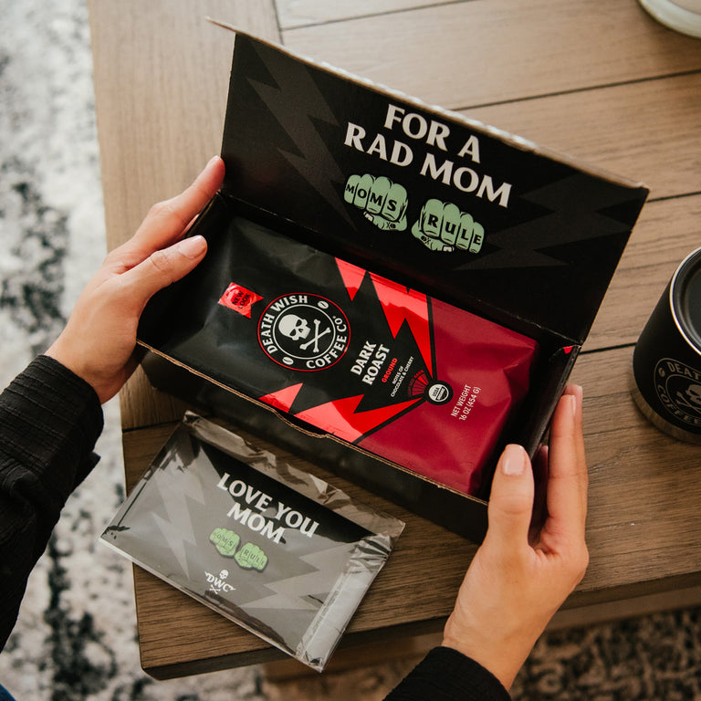 Opening the Death Wish Coffee Rad Mom Kit