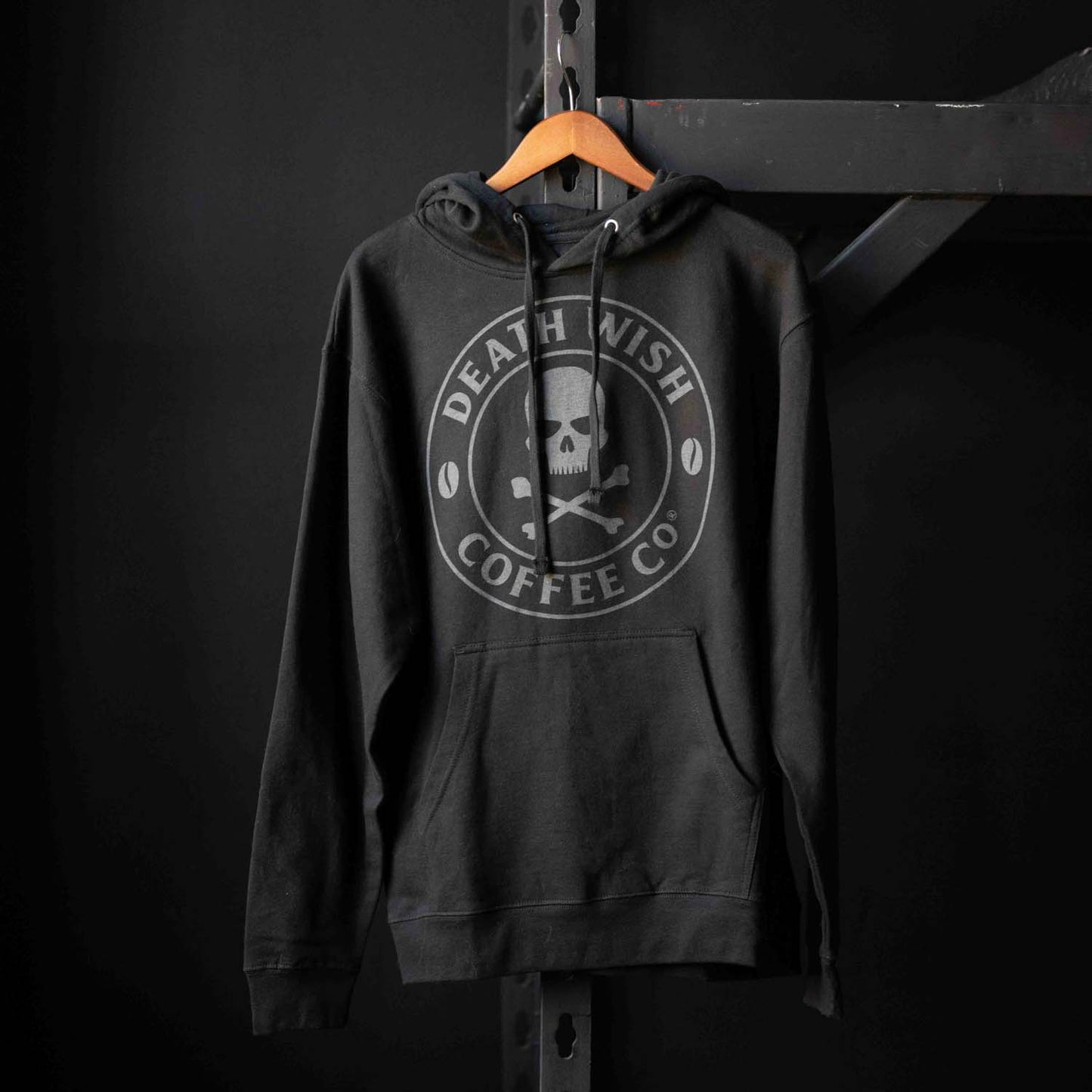 Death Wish Coffee Shadow Logo Hoodie - Front