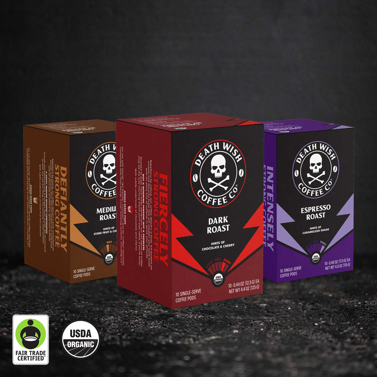 Triple Threat Single-Serve Pod Bundle – Death Wish Coffee Company