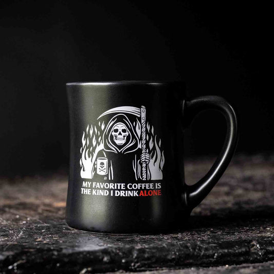 Death Wish Coffee Leave Me Alone Mug - Front
