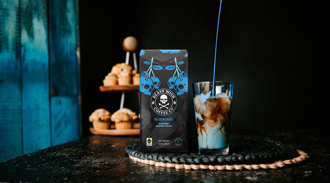 Death Wish Coffee Blueberry Flavored Coffee.