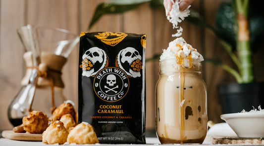 Coconut Caramaul Flavored Death Wish Coffee.
