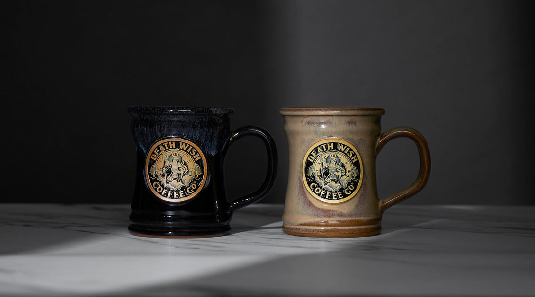 Enter for a Chance to Win a Death Wish Coffee Father Time Golden Ticket Mug