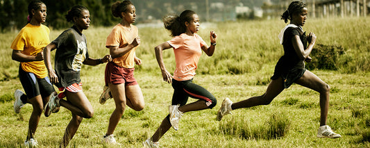 Ethiopian female runners who are athletes in the Girls Gotta Run program.