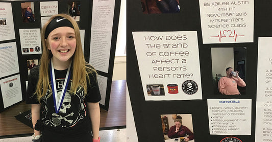 Middle school student uses our coffee in science fair project