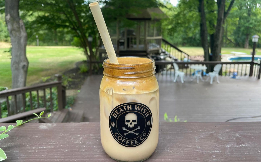 coffee in a mason jar