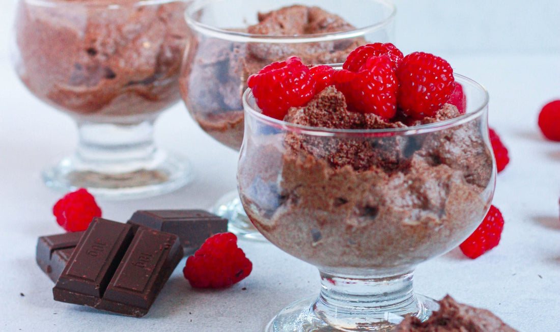 Chocolate mousse in glasses
