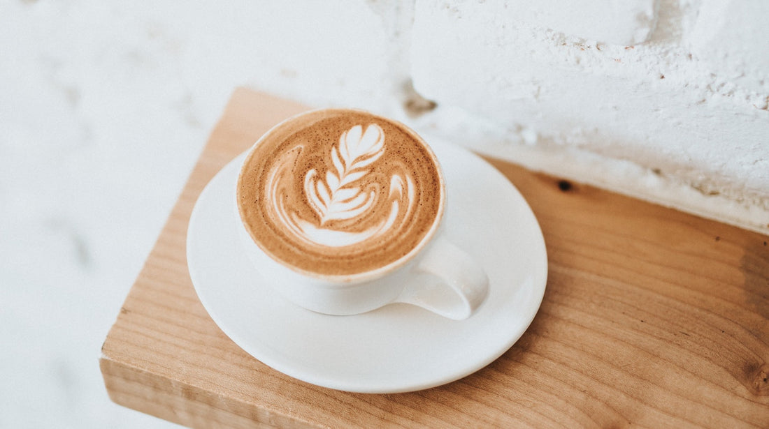 latte in a white mug