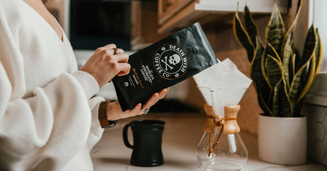Death Wish Coffee Medium Roast is smooth, full-bodied and gives you a high-octane kick so you can tackle whatever your day has in store.