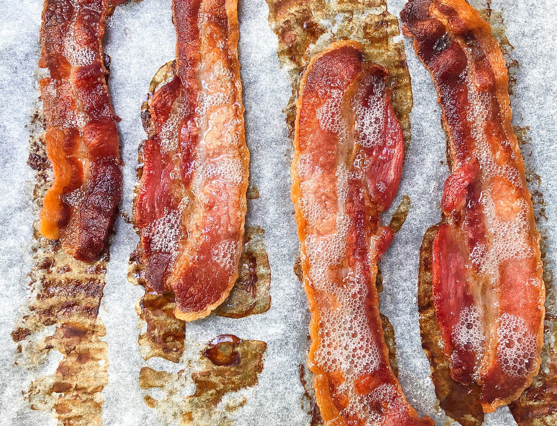 bacon on tray