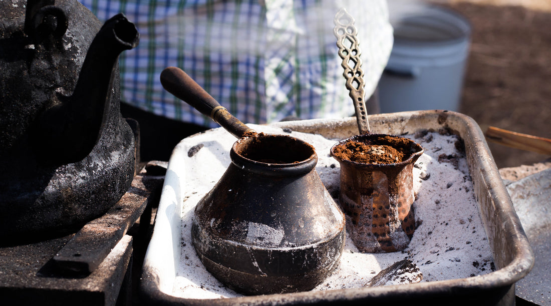 The making of Turkish Sand Coffee