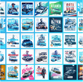 A collage of Anthony Alfredo's 2023 racing season.