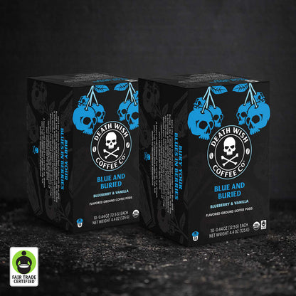 Death Wish Coffee Blue and Buried Flavored Single-Serve Coffee Pods - 20 Count